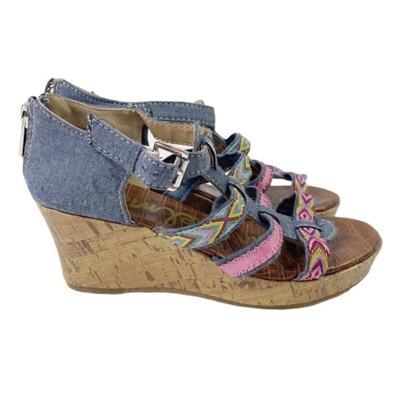 Sam Edelman Elsie Tia Strappy Multicolored
Wedge Sandals - Picture 1 of 11
